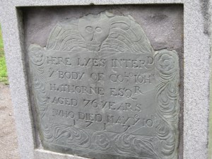 The grave of infamous Witchcraft Trial judge John Hathorne. He got something most victims of the trials would never have - a known burial spot.